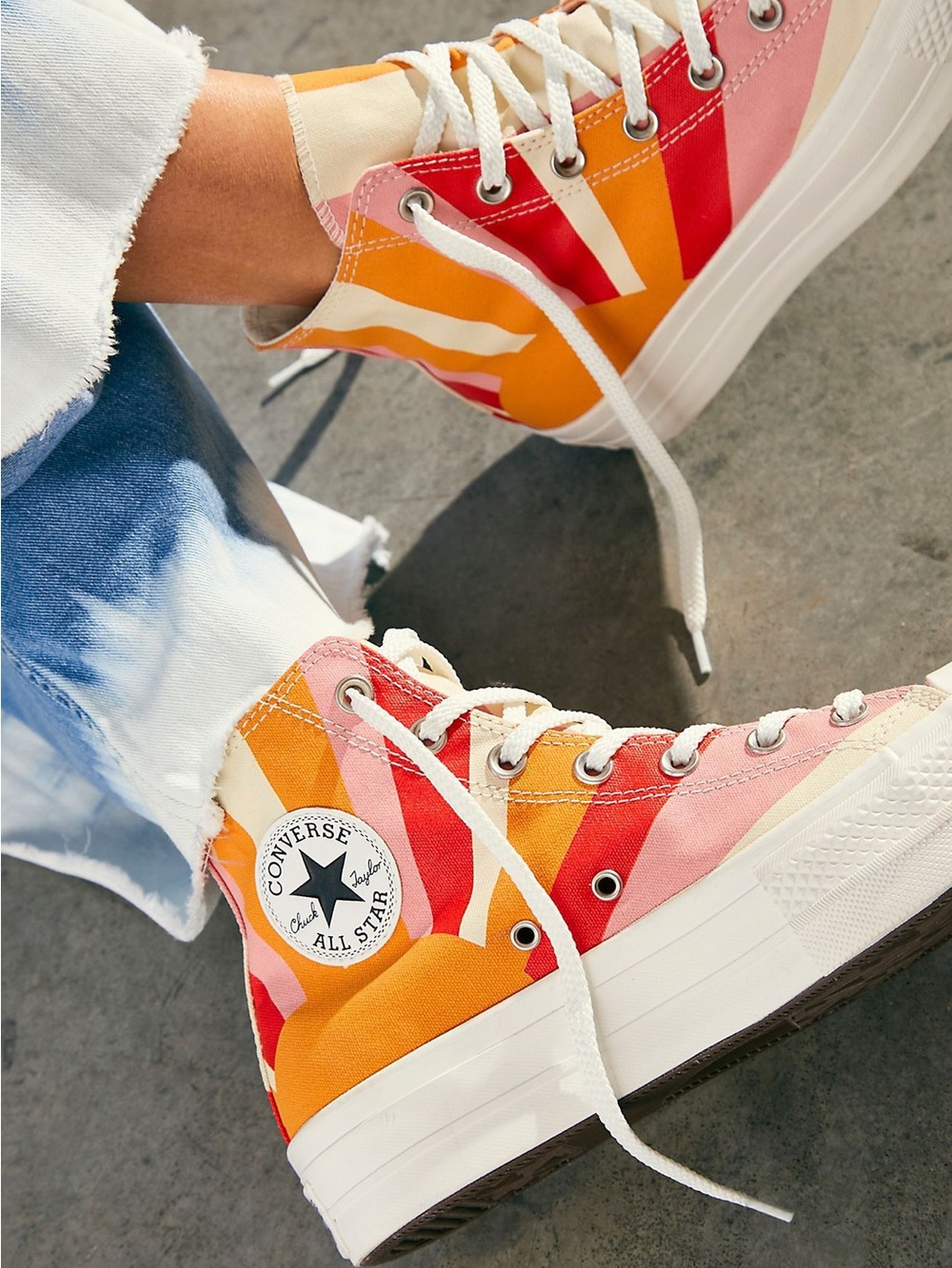 Converse Chuck Taylor Womens Shoes 8,5 Summer Spirit Lift Platform High Tops